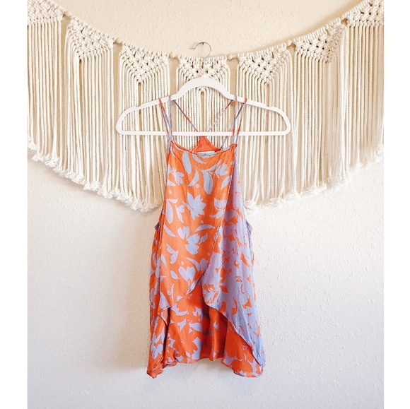 Anthropologie Tops - ANTHRO MAEVE Floral Crossover Strappy Tank sz m